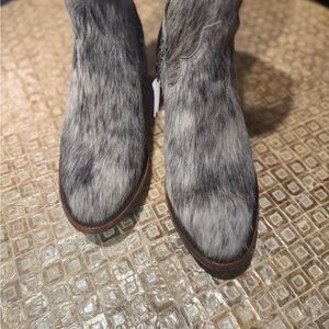 LANE  western Gray Heeled Boots